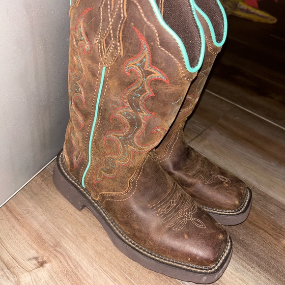 Brown cow boots Justin gypsy brand - Picture 3 of 4